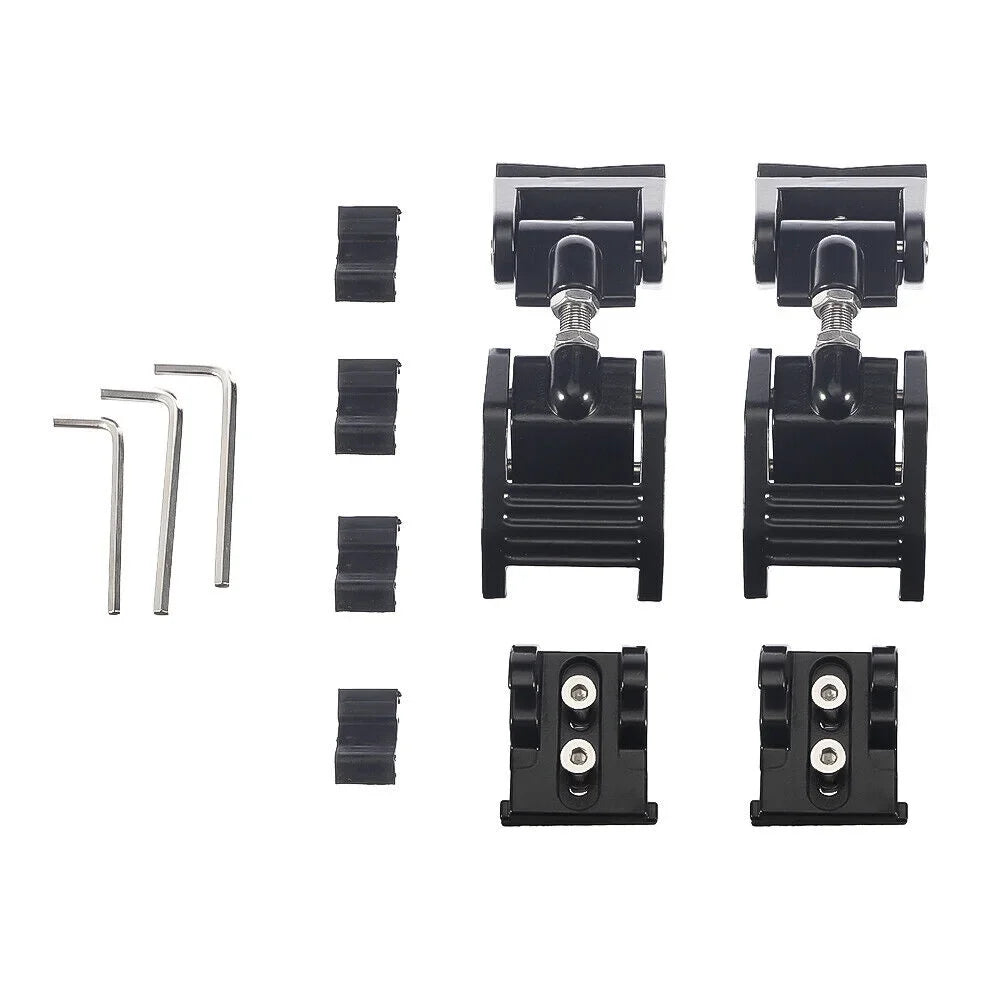 Onemayship 2 Pack Front Hood Latch Lock Catch for Jeep Wrangler  07-18  Secure Vehicle Protection-Black