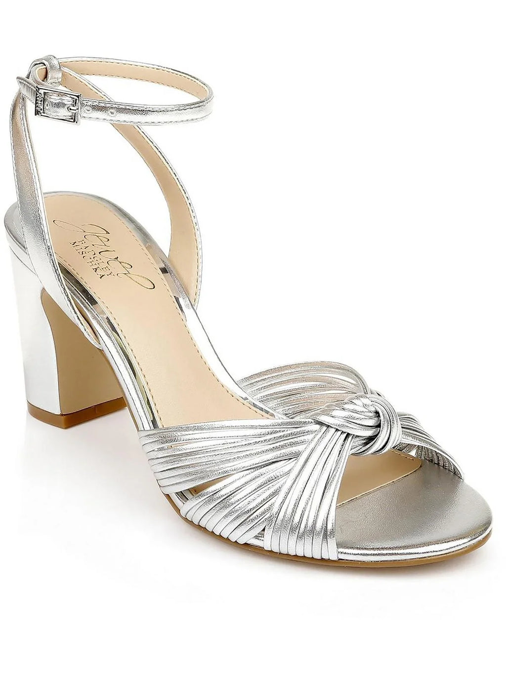 Jewel Badgley Mischka Womens Christen Leather Dressy Slingback Sandals