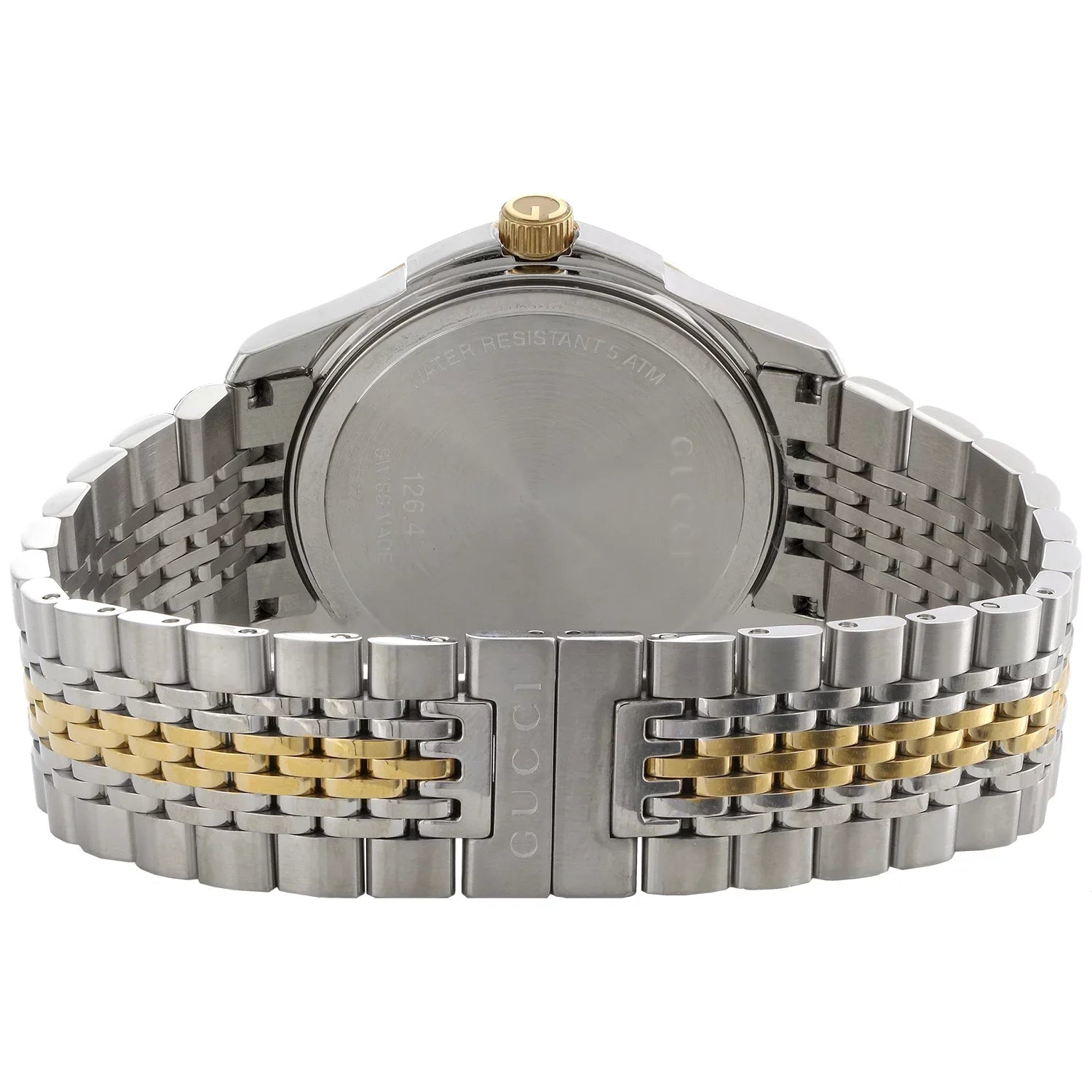 Gucci Ya126409 Diamond Watch -Timeless 38mm Two Tone Yellow . Steel  2 .