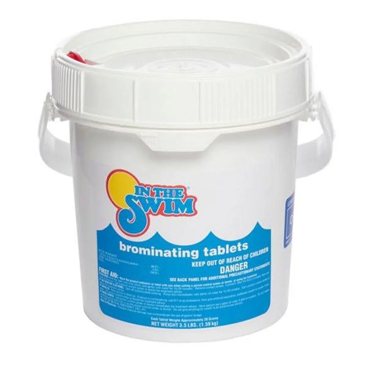 In The Swim 1 Inch Bromine Tablet Sanitizer for Spas, Hot Tubs, or Swimming Pools - Pre-Stabilized, Low Odor, Chlorine Alternative - 61% Available Bromine - 8 Pounds