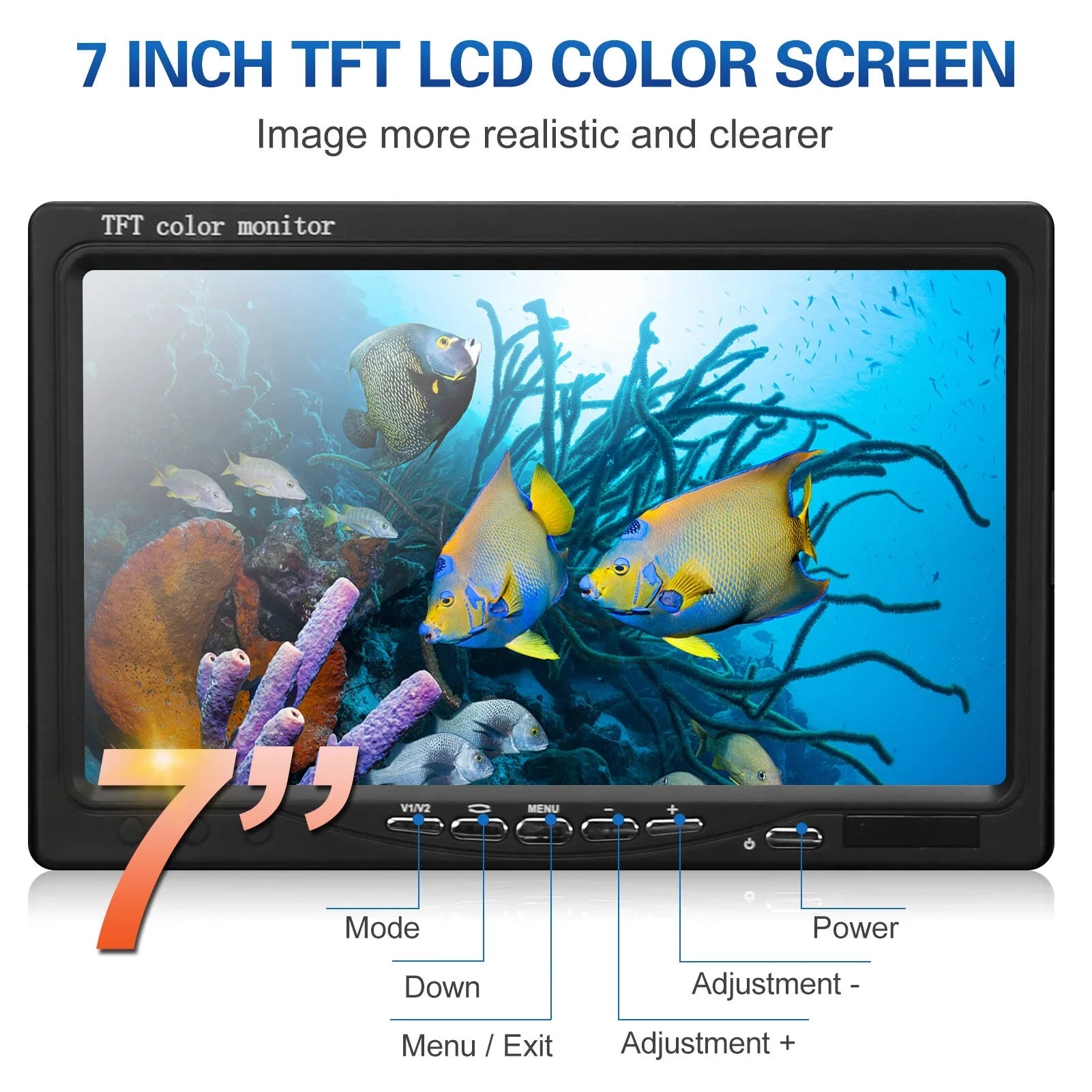 7 Inch 1200TVL Underwater Fishing Camera Fish Finder 12 Infrared  Lamps 15M for Ice Sea Fishing