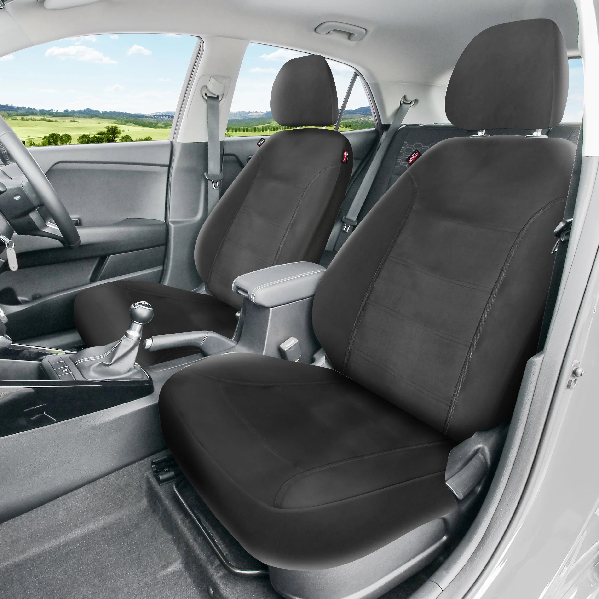 Genuine Dickies 2 Piece Durazone Car Seat Covers, Black