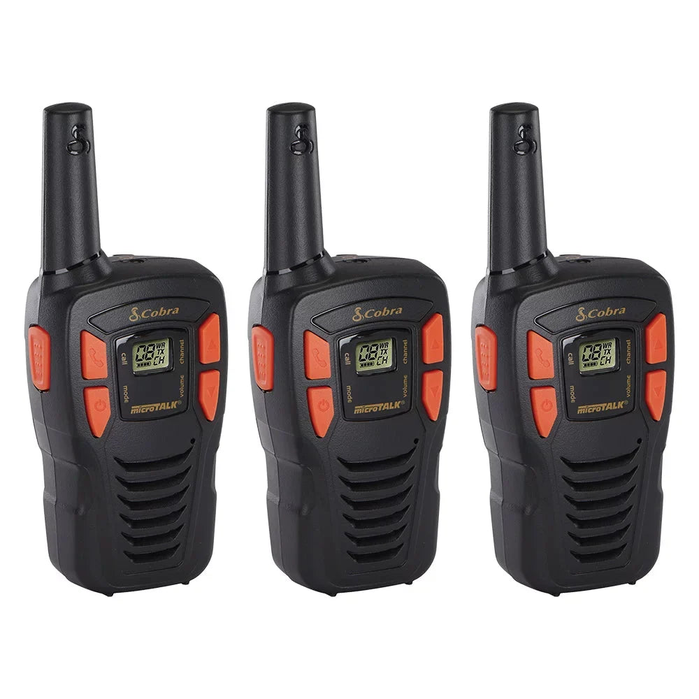 Cobra  Compact Walkie Talkies for Adults - Rechargeable, Lightweight, 22 Channels, Long Range 16-Mile Two-Way Radio Set