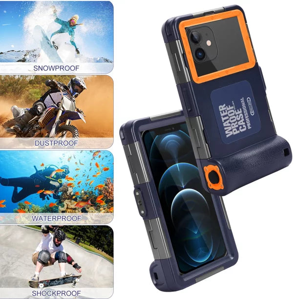 UrbanX Professional [15m/50ft] Swimming Diving Surfing Snorkeling Photo Video Waterproof Protective Case Underwater Housing for Realme 8i And all Phones Up to 6.9 Inch  with Lanyard