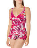 $144 Profile by Gottex Women's Escape in Bali  Cup Swimdress Size 6D