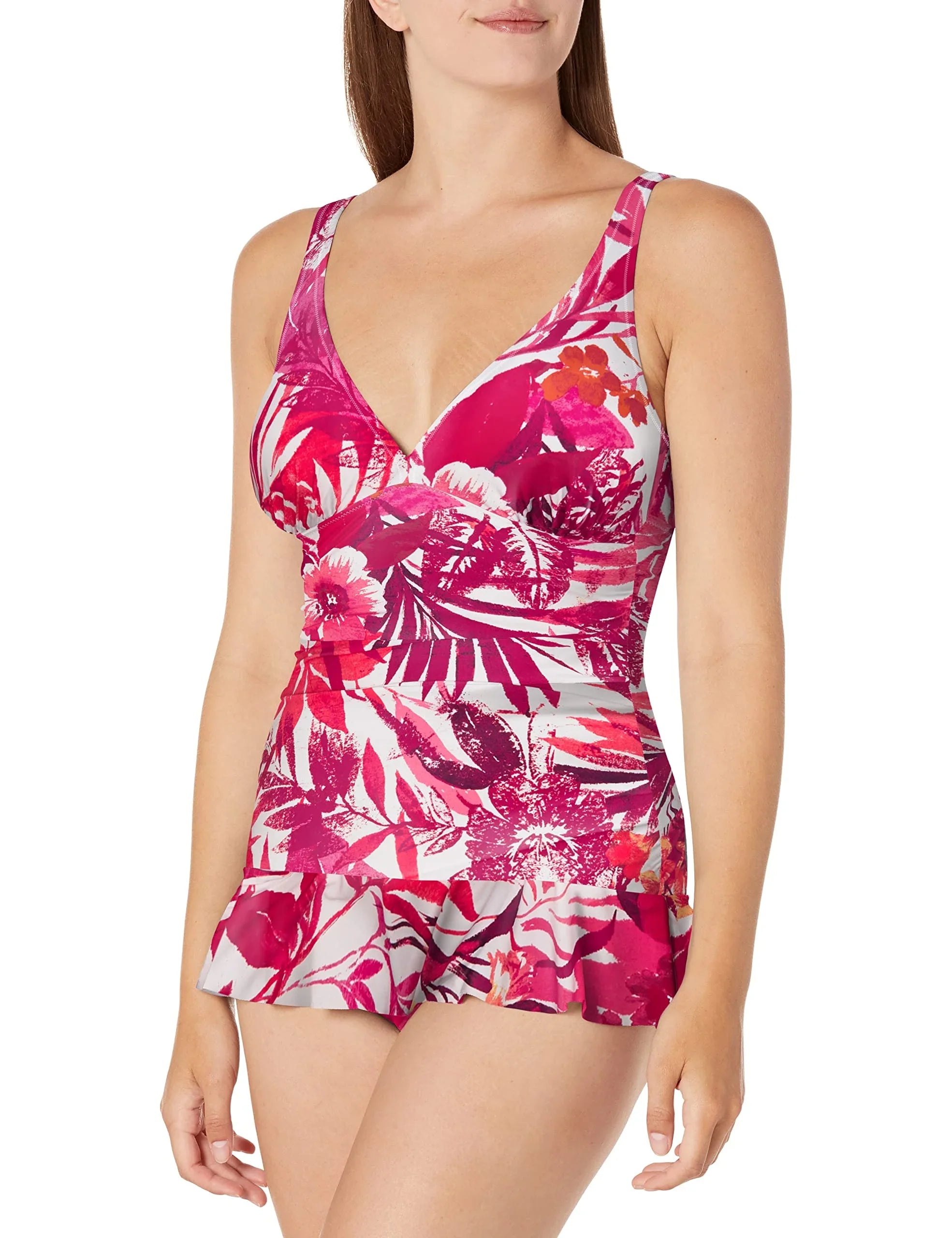 $144 Profile by Gottex Women's Escape in Bali  Cup Swimdress Size 6D