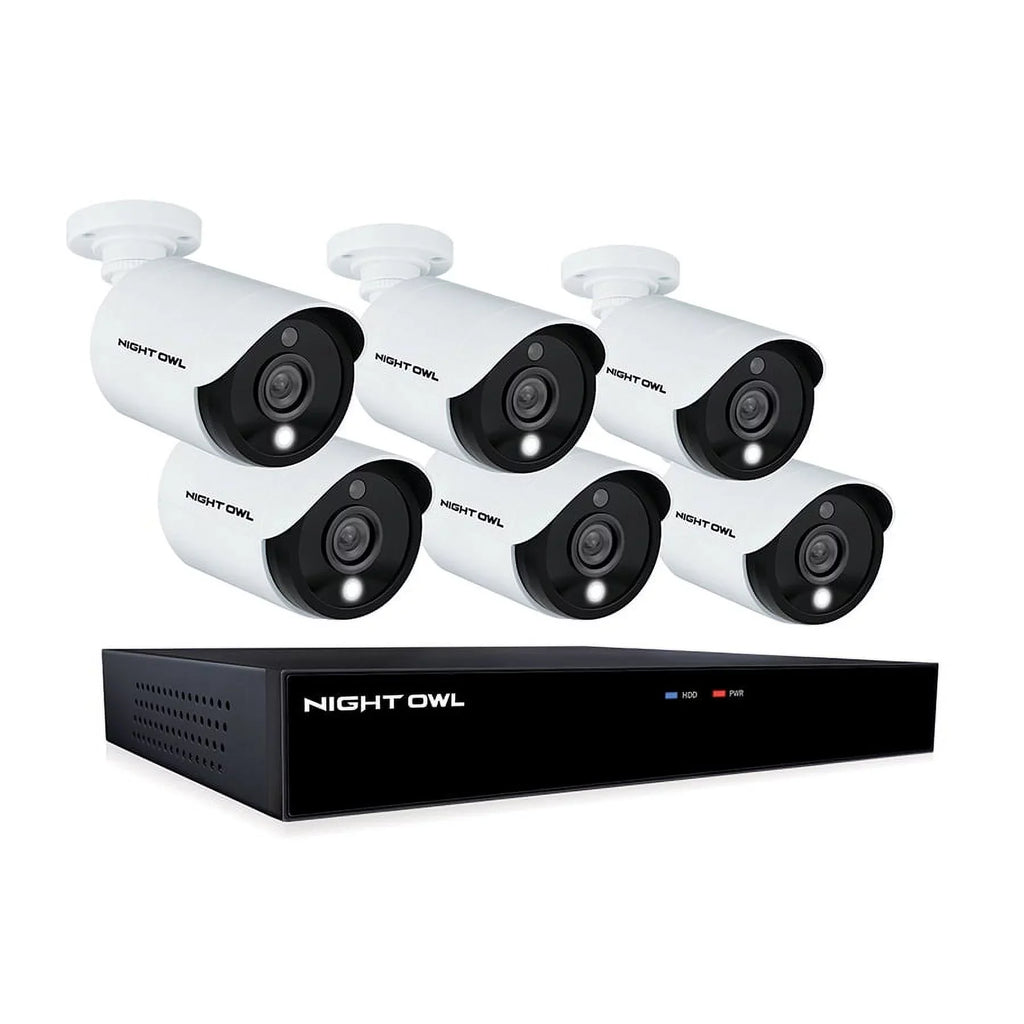 Night Owl 8 Channel 5MP  with Human Detection Technology, 1   and 6 Light Cameras