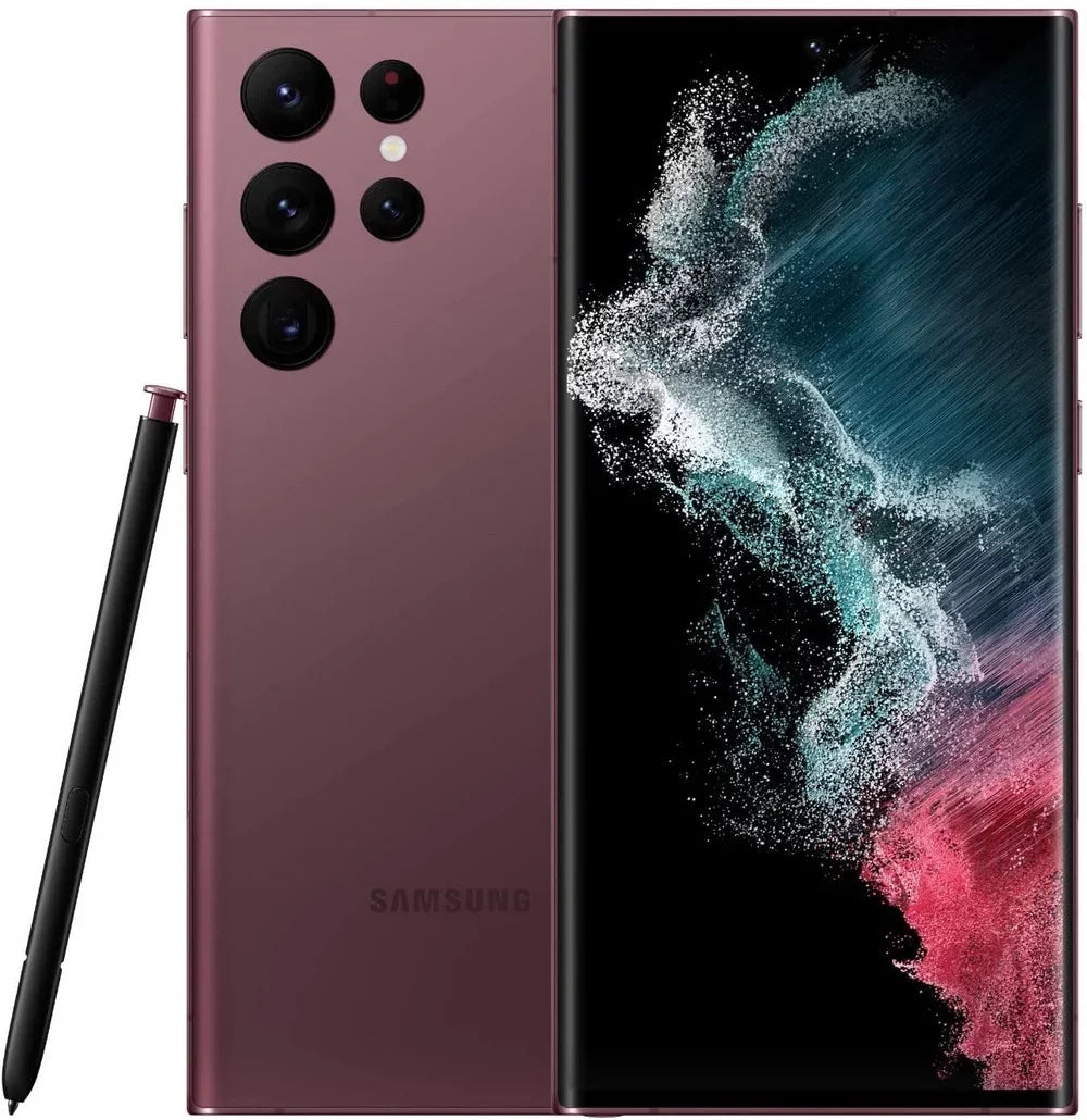 Pre-Owned Samsung Galaxy  Ultra 5G Smartphone,  Cellular Only,128  Storage + 8  , Burgundy (Refurbished: Good)