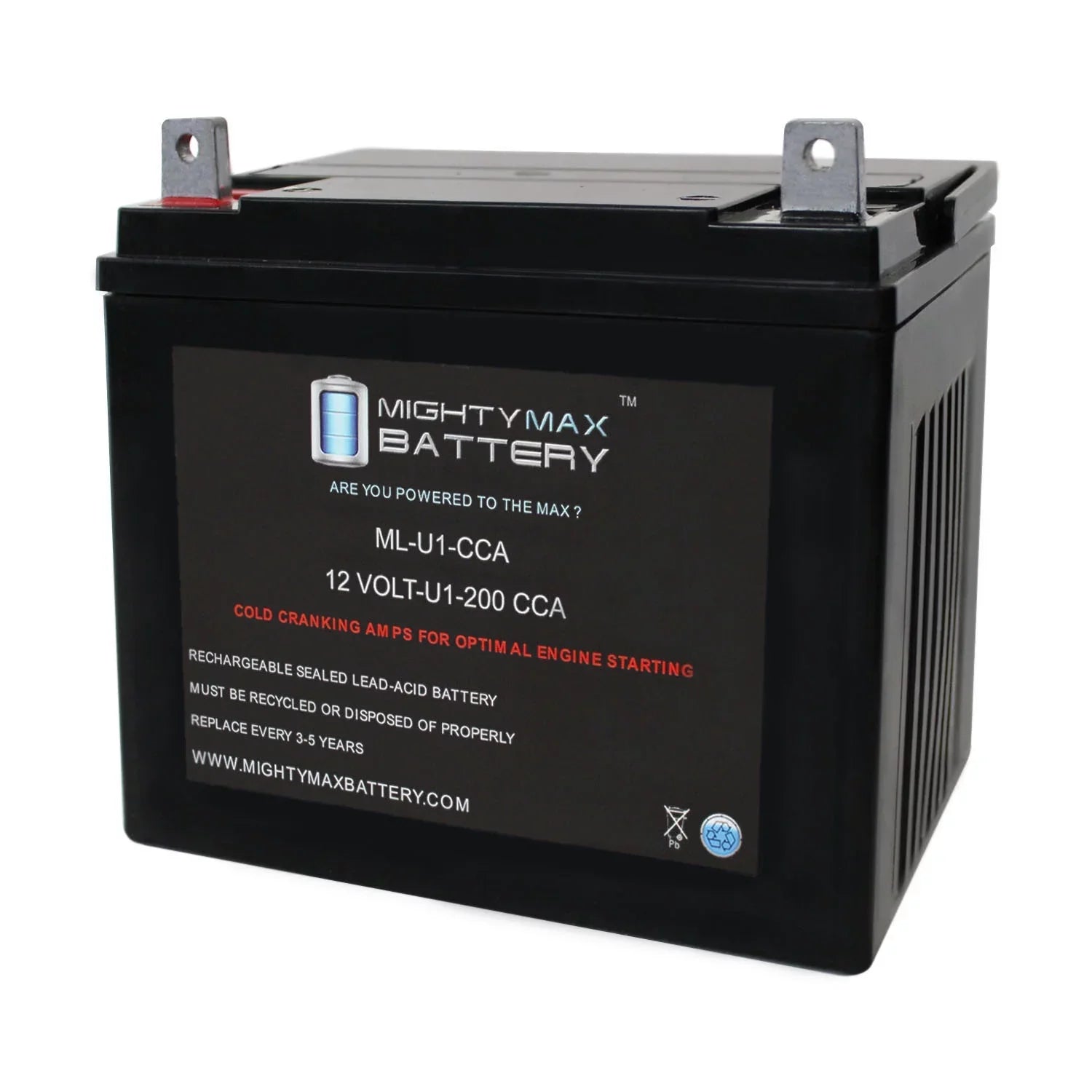 '- 12V 200CCA Battery for Bobcat Textron -219 0Turn Lawn Mower