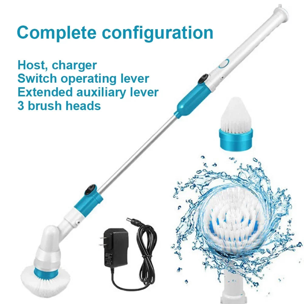 Electric Spin Scrubber Cordless Power Cleaning Brush Shower Scrubber for Bathroom Floor