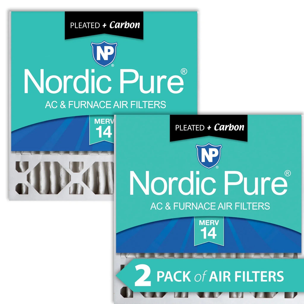 20x20x5 (4 3/8) Honeywell Replacement Furnace Filters  14 Plus Carbon 2 Pack