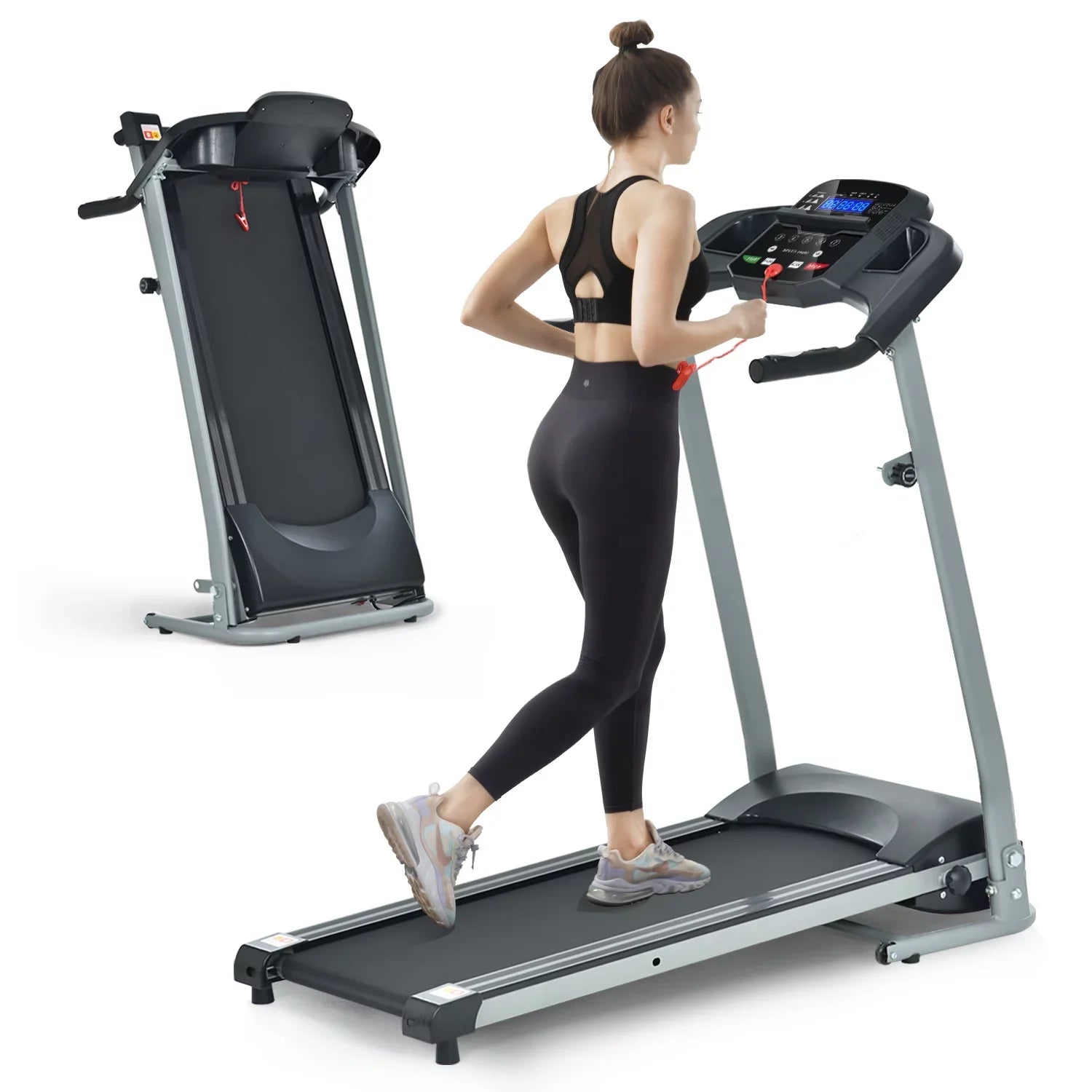 Folding Treadmill Ideal for Small Apartments Perfect for Home and Gym Use