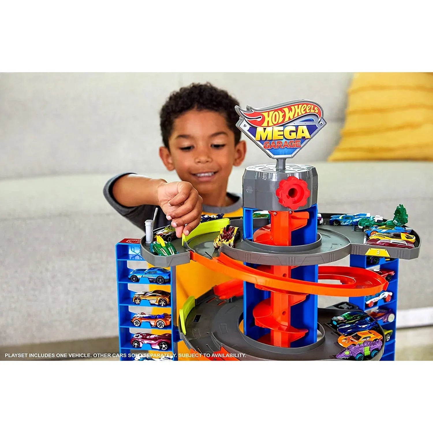 Hot Wheels City Mega Garage Playset with Storage for Over 60 Cars, Ages 4+