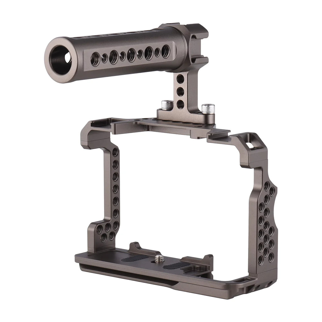 Andoer Aluminum Alloy Camera Cage Kit with Video Rig Handle Grip Replacement for Sony  /  /