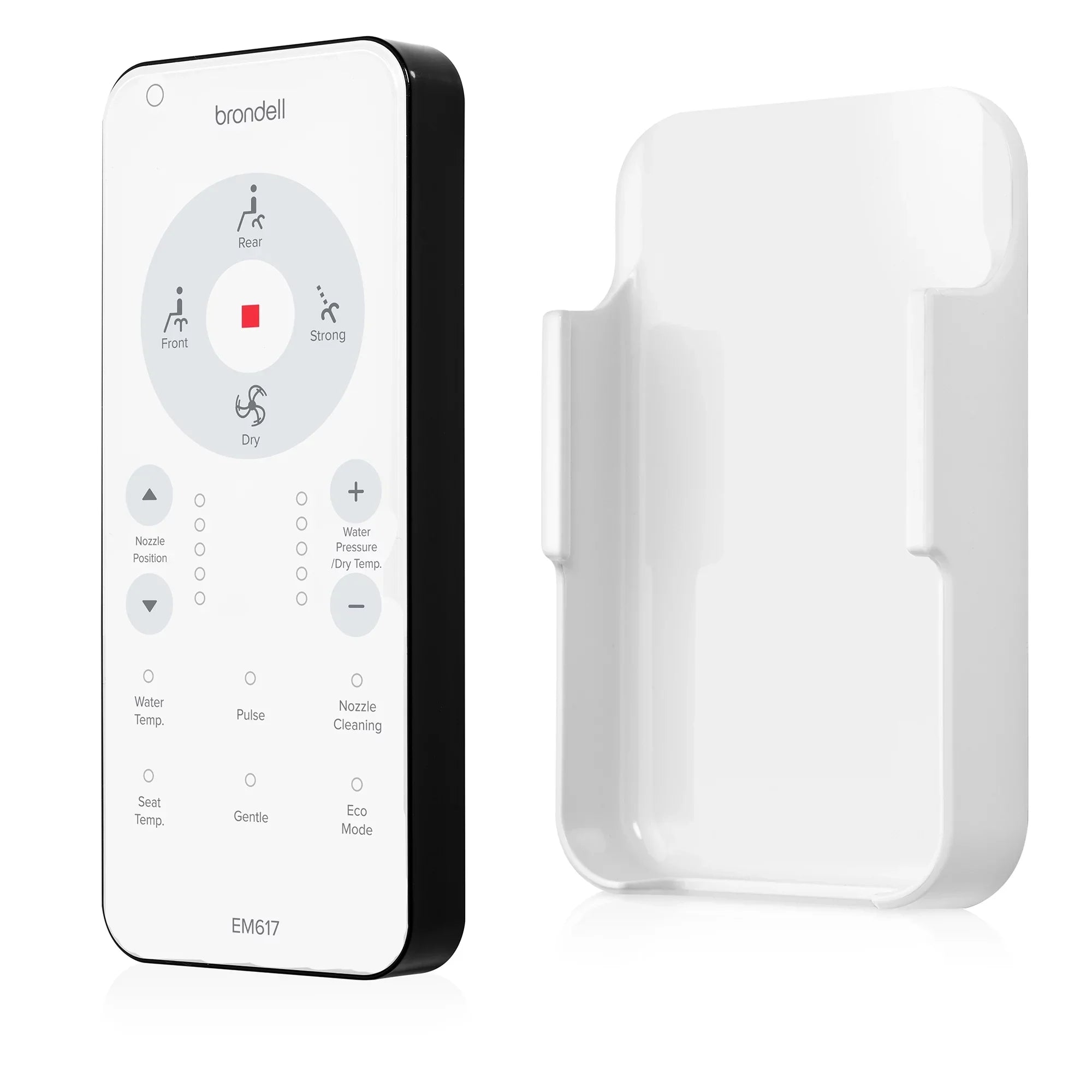 Brondell Swash  Advanced Bidet Toilet Seat with Remote Control, Round White