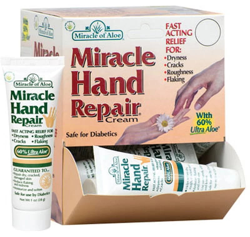 Miracle Of Aloe  Miracle Hand Repair Cream With 60% Aloe Counter Display For Dry Cra