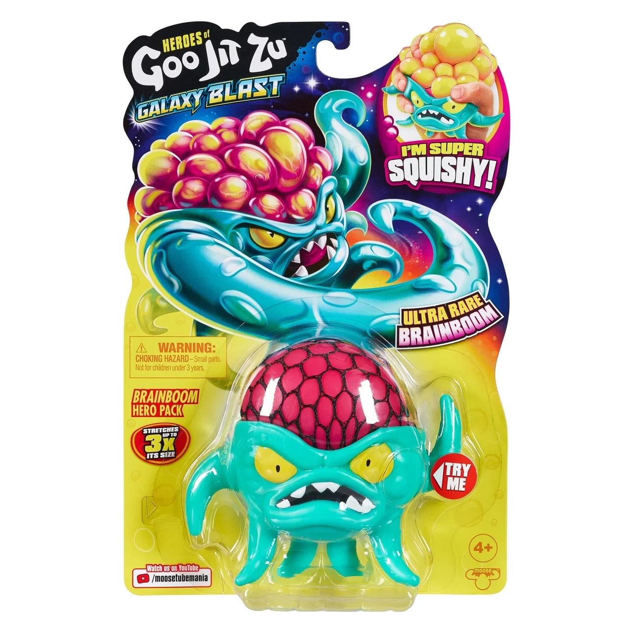 Heroes of Goo Jit Zu Galaxy Blast Hero Pack - Super Squishy and Ultra Rare Brainboom with an exploding brain