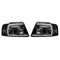 Recon Smoked Black Projector Headlights Kit For 04-08 Ford   (264198BKC)