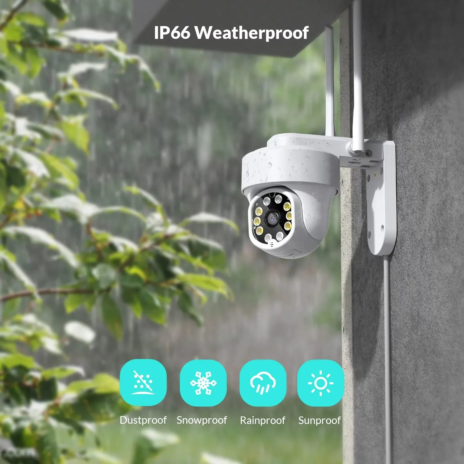 Security Camera Wireless WiFi, Netvue 360°  WiFi Surveillance Cameras for Home Security System – 2.4GHz WiFi Only