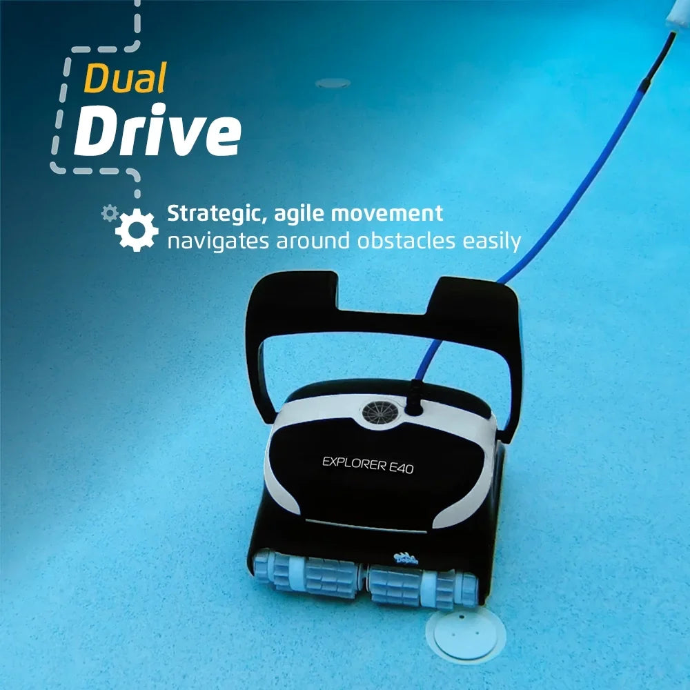 Dolphin Explorer  Wi-Fi Robotic Pool Vacuum Cleaner Pools up to 50  - Waterline Scrubber Brush