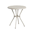Round Lightweight Metal Patio Table with Elegant Woven Design