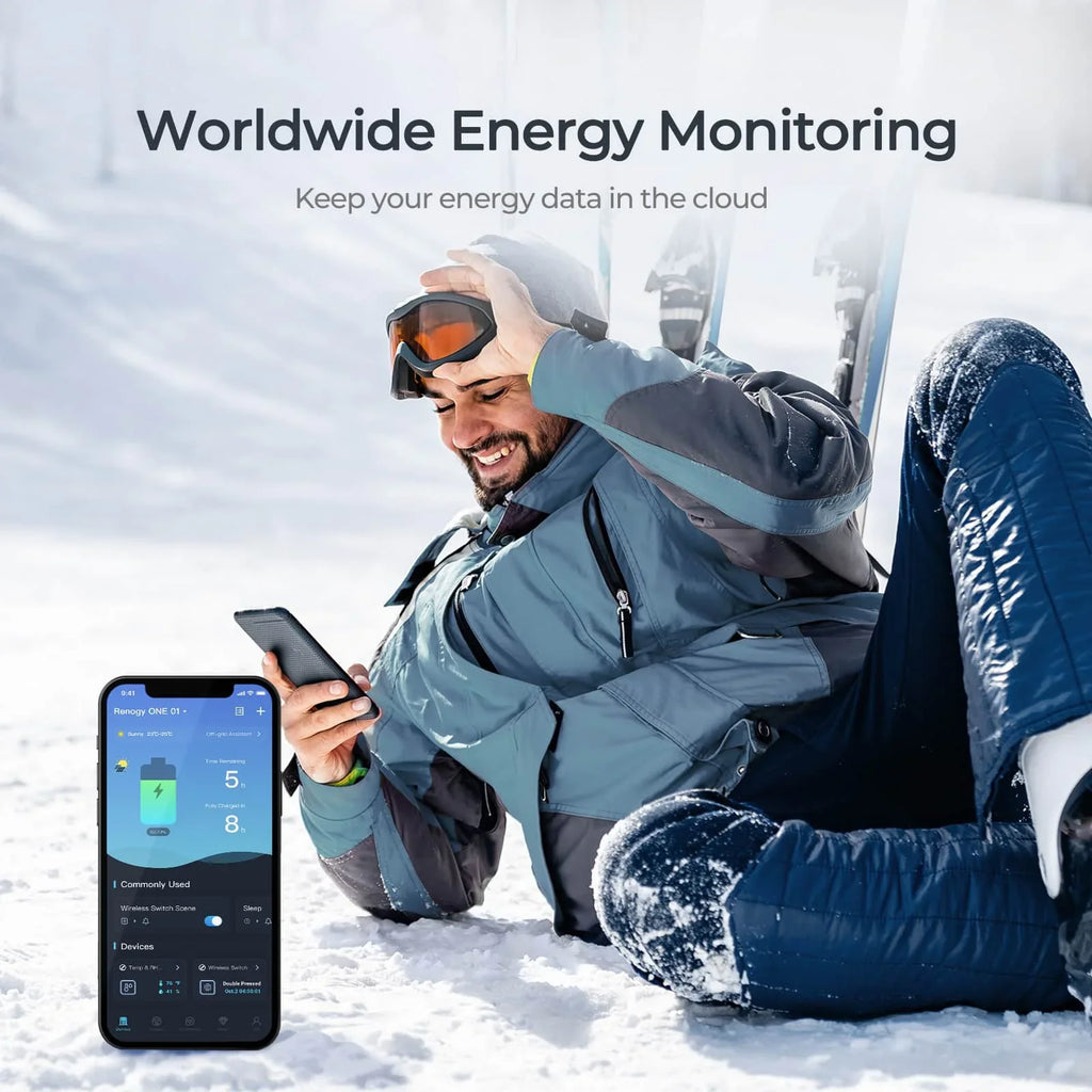 Renogy  Core: All-in-one Off-Grid Energy Monitoring Panel with  Leveling System, Battery Monitoring for Van, Cabin, Boat and Tiny Homes, Works with Renogy Energy Devices, Wi-Fi Version