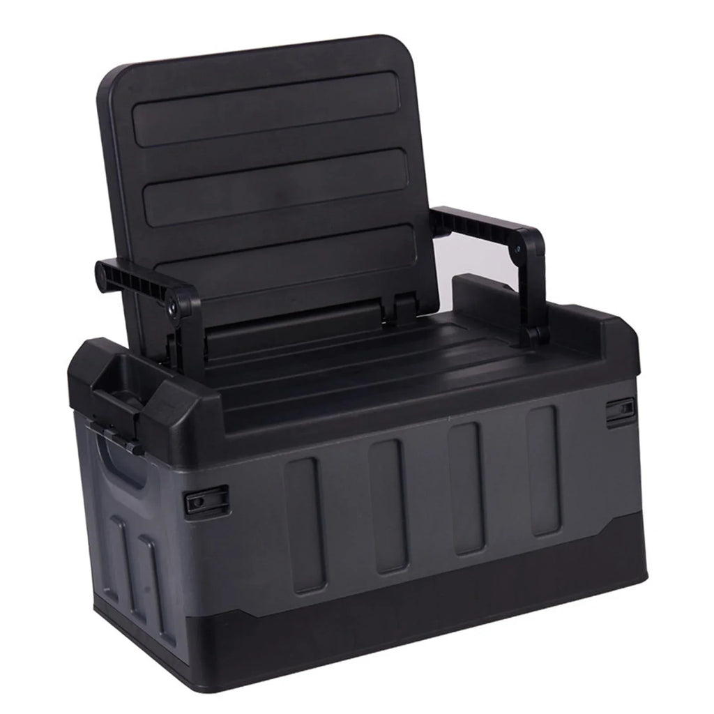 Car Trunk Organizer Crate Car Storage Bins for Sedan Home Office Backpacking Black