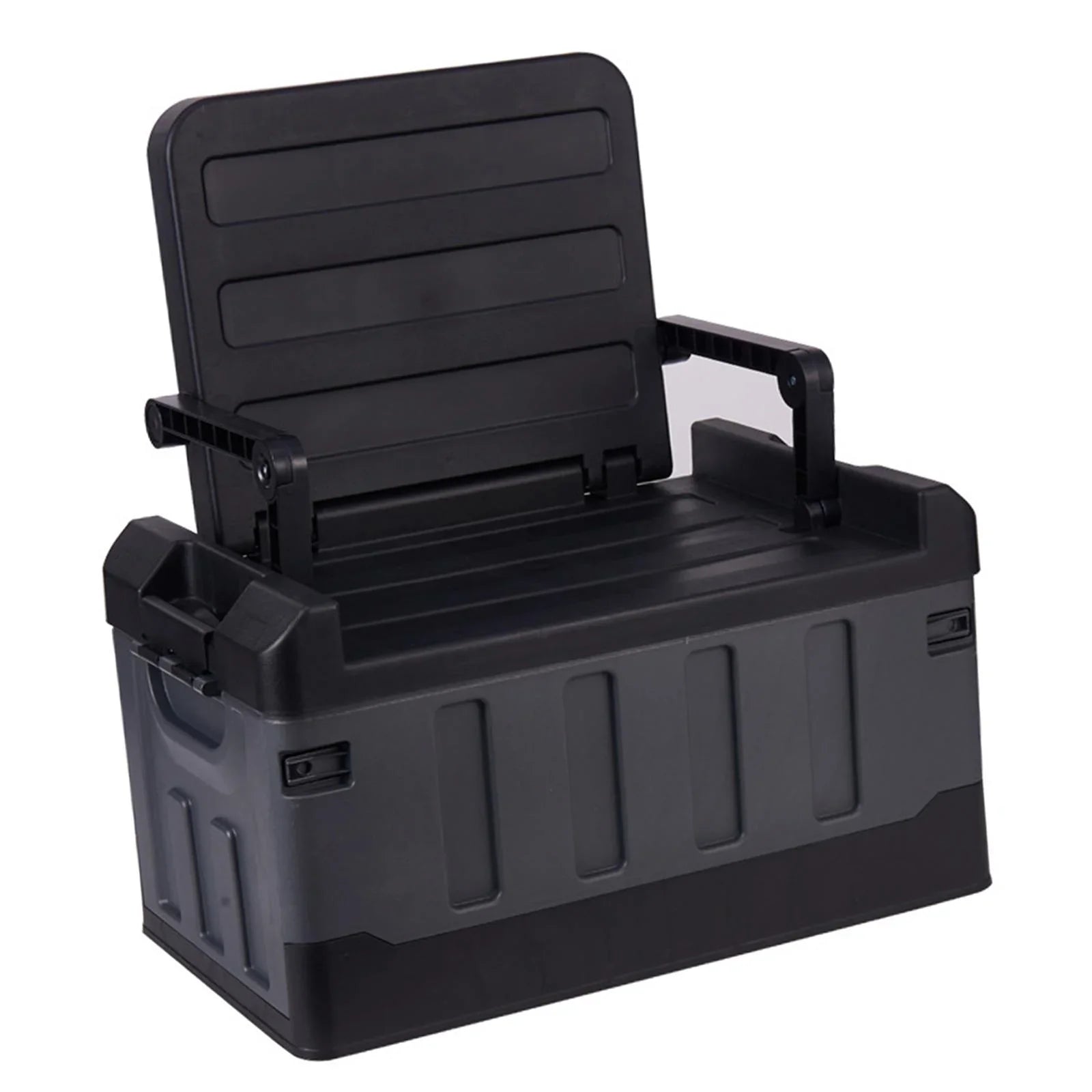 Car Trunk Organizer Crate Car Storage Bins for Sedan Home Office Backpacking Black