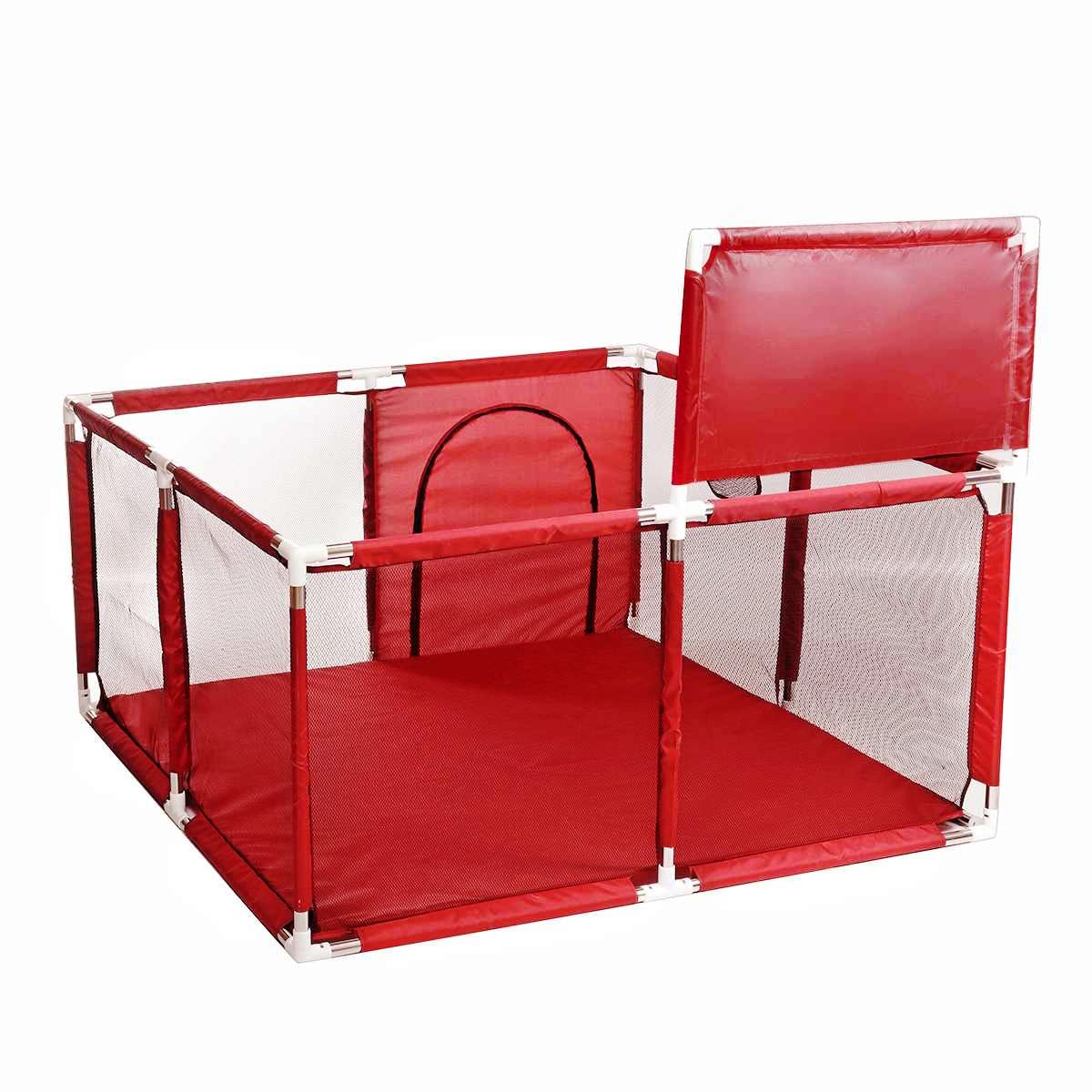 Large Baby Playpen 72x48in with Breathable Mesh and Barrier