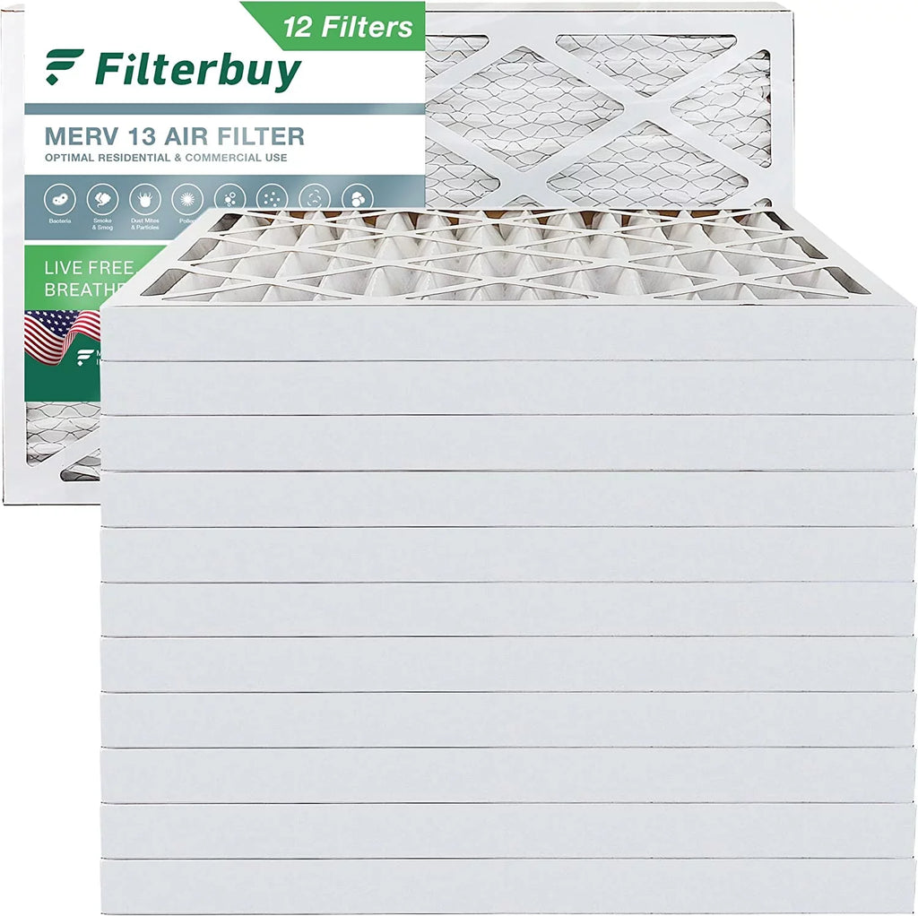 Filterbuy 16x25x2  13 Pleated   Furnace Air Filters (12-Pack)
