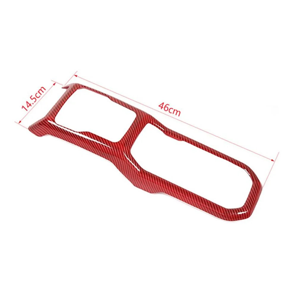 Teledu Red Carbon Gear Shift Panel Cup Holder Cover Trim For Jeep Wrangler Parts