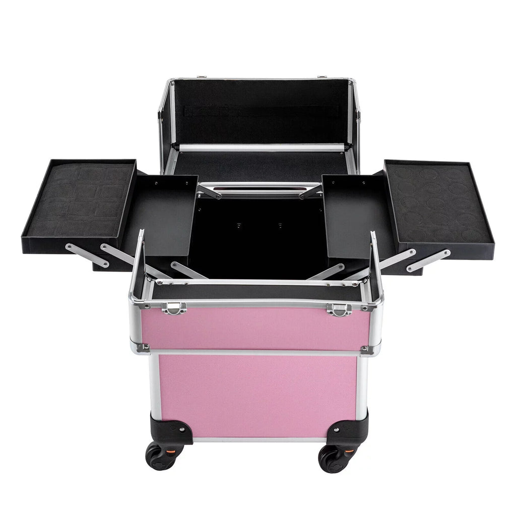 Professional Rolling Makeup Train Case Cosmetic Trolley Makeup Storage Organizer