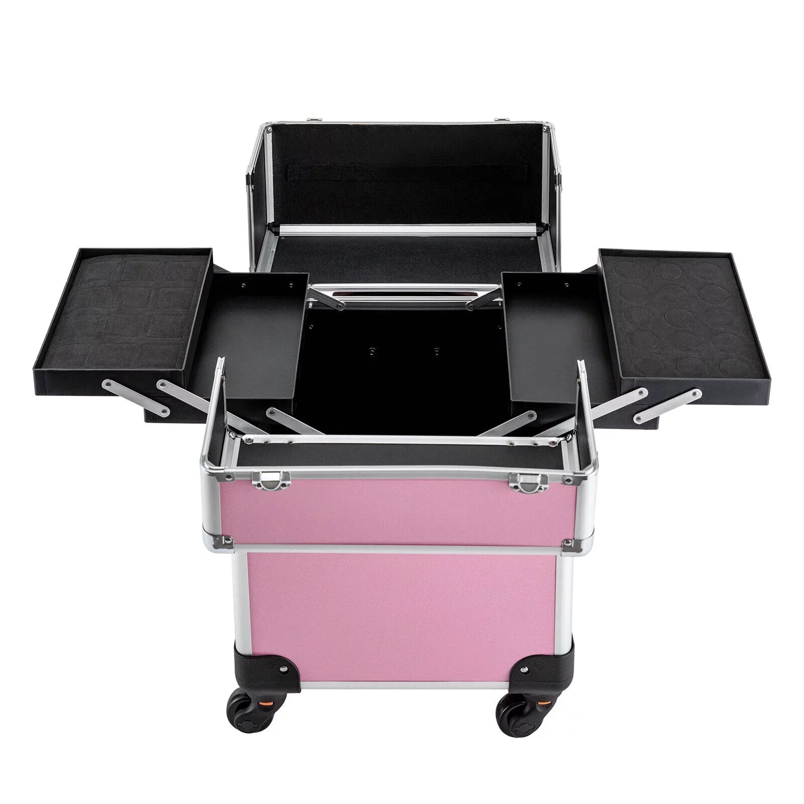 Professional Rolling Makeup Train Case Cosmetic Trolley Makeup Storage Organizer