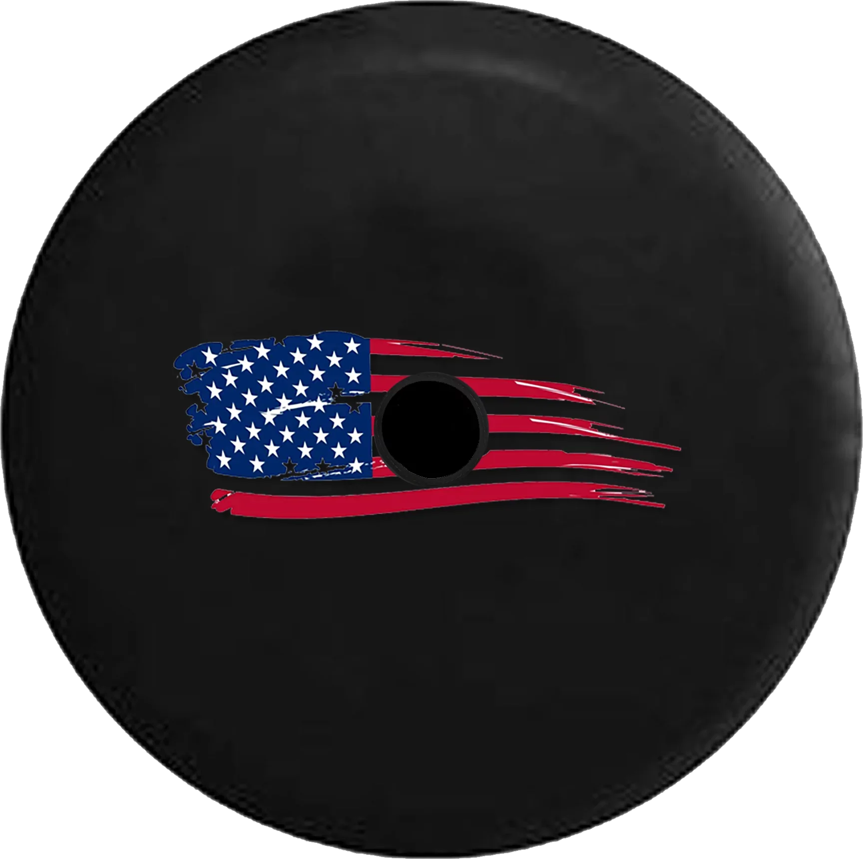 2018 2019 Wrangler  Backup Camera Vintage Distressed American Flag Painted Look Spare Tire Cover for Jeep  33 Inch