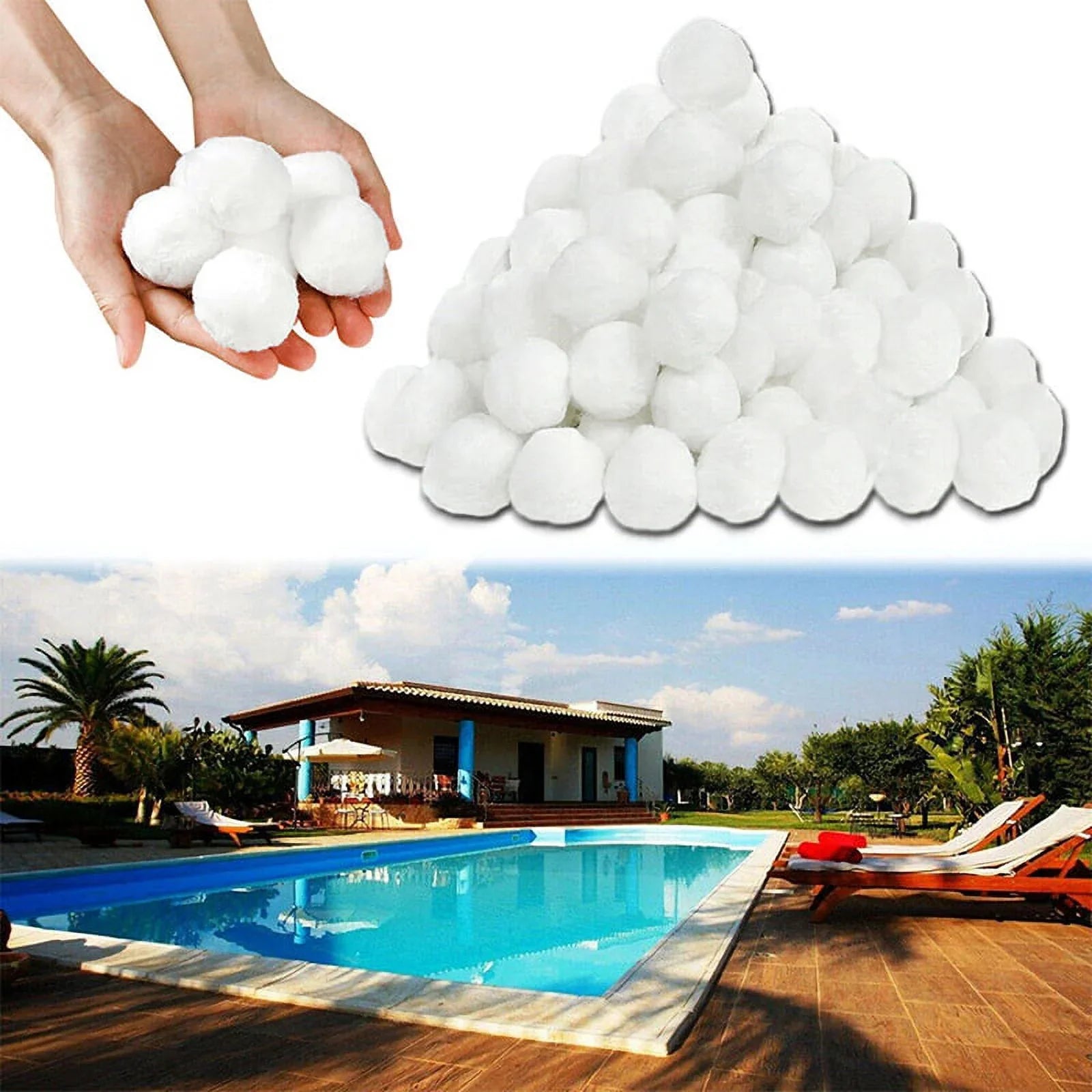MageCrux 700G Filter Ball Filter Material Can Replace 25Kg Filter Sand For Pool-1PC