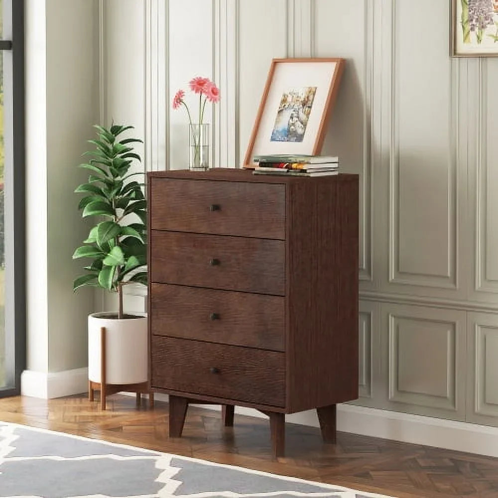 Solid Wood Spray-Painted Drawer Dresser Bar,Buffet Tableware Cabinet Lockers Buffet Server Console Table Lockers, Retro Round Handle, Applicable To The Dining Room, Living Room,Kitchen Corridor Auburn