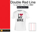 Double Red Line - Inkjet Light Iron On Heat Transfer Paper - 8.5 x 11" - 200 Sheets