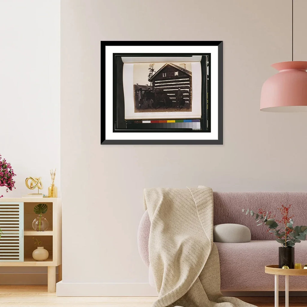 Historic Framed Print, Mule laden with casks - Boundary Commission huts, Colville, Columbia ., 17-7/8" x 21-7/8"