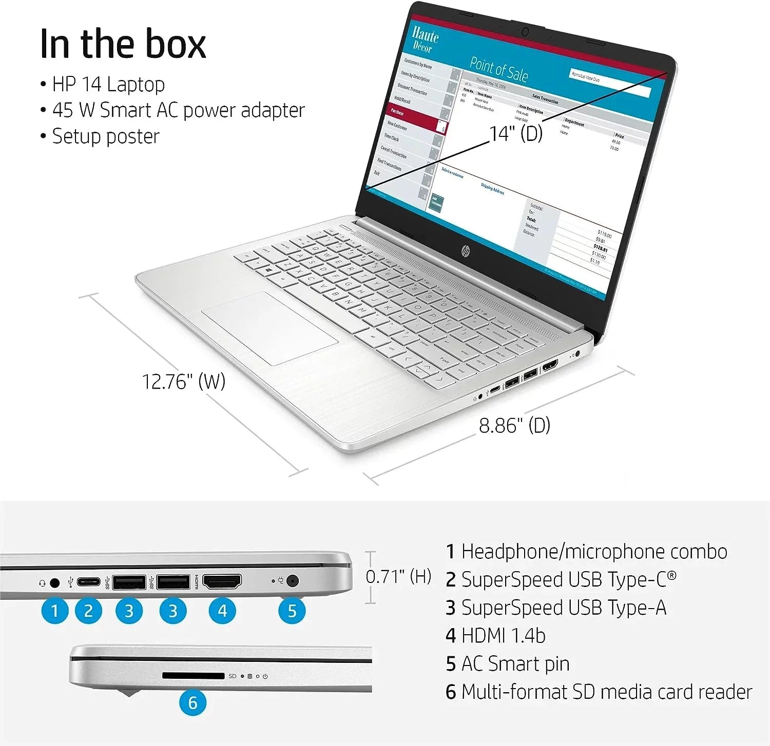 14"  Laptop Computer, Intel Quad-Core i5-1135G7 up to 4.2GHz (Beat i7-1065G7), 16GB , 512GB PCIe , Intel Iris Xe Graphic, , , Wi-Fi, Webcam, Silver, Windows 11 Home