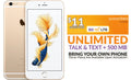 Pre-Owned iPhone 6s 16GB Gold Unlocked + Free Sim Speed Talk $11 a Month Unlimited (Refurbished: Good)
