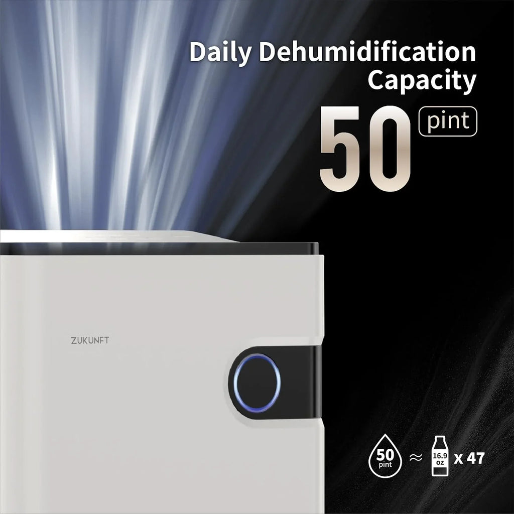 Dehumidifier Home Moisture  Quiet Humidity Control,4500 SqFt 50 Pint,Large Water Tank,Auto Off,Child Lock,Energy Saving,3 Modes,Household Commercial Dehumidifiers for Basements,Bathroom