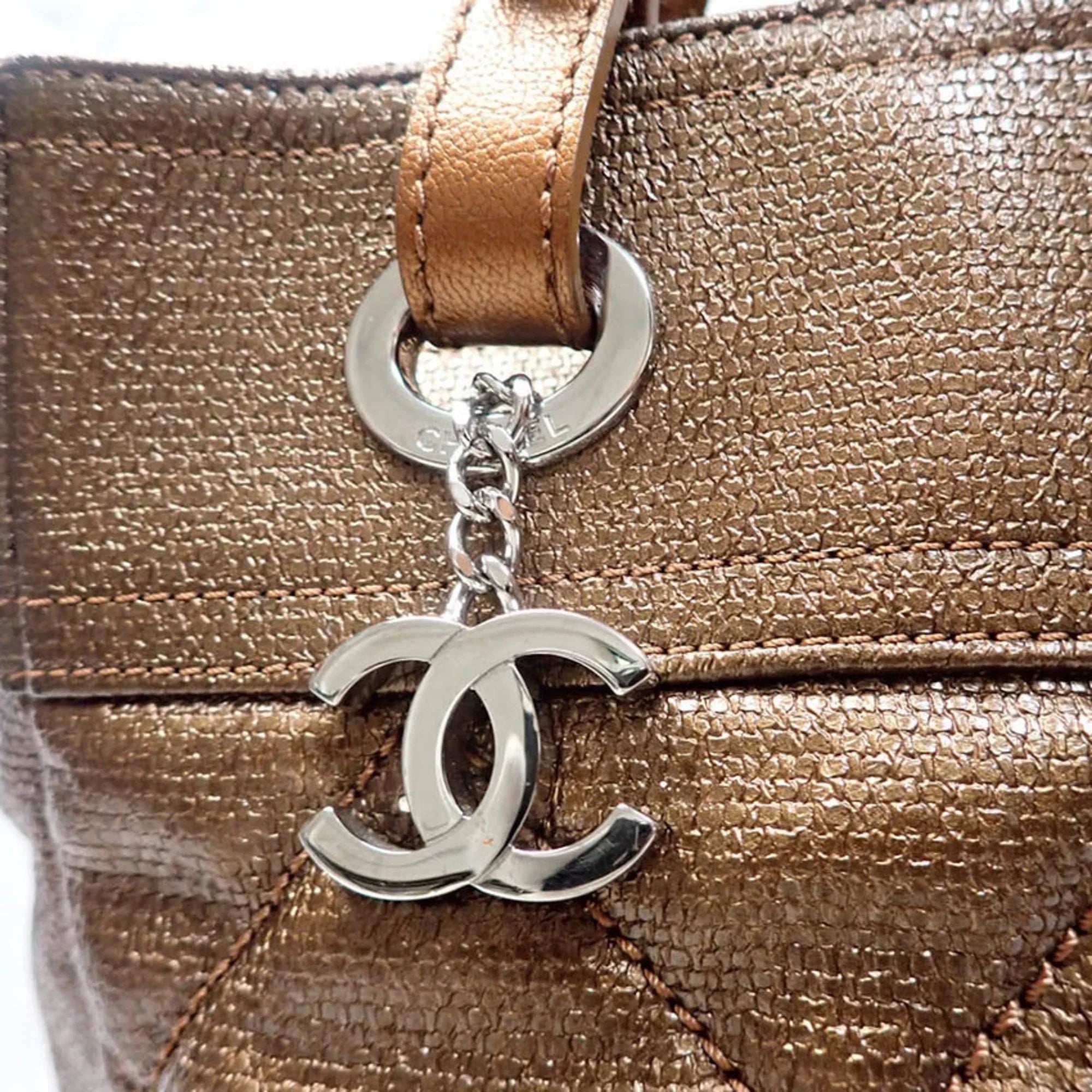 Pre-Owned  Chanel Paris Biarritz coated canvas hand tote bag (Fair)