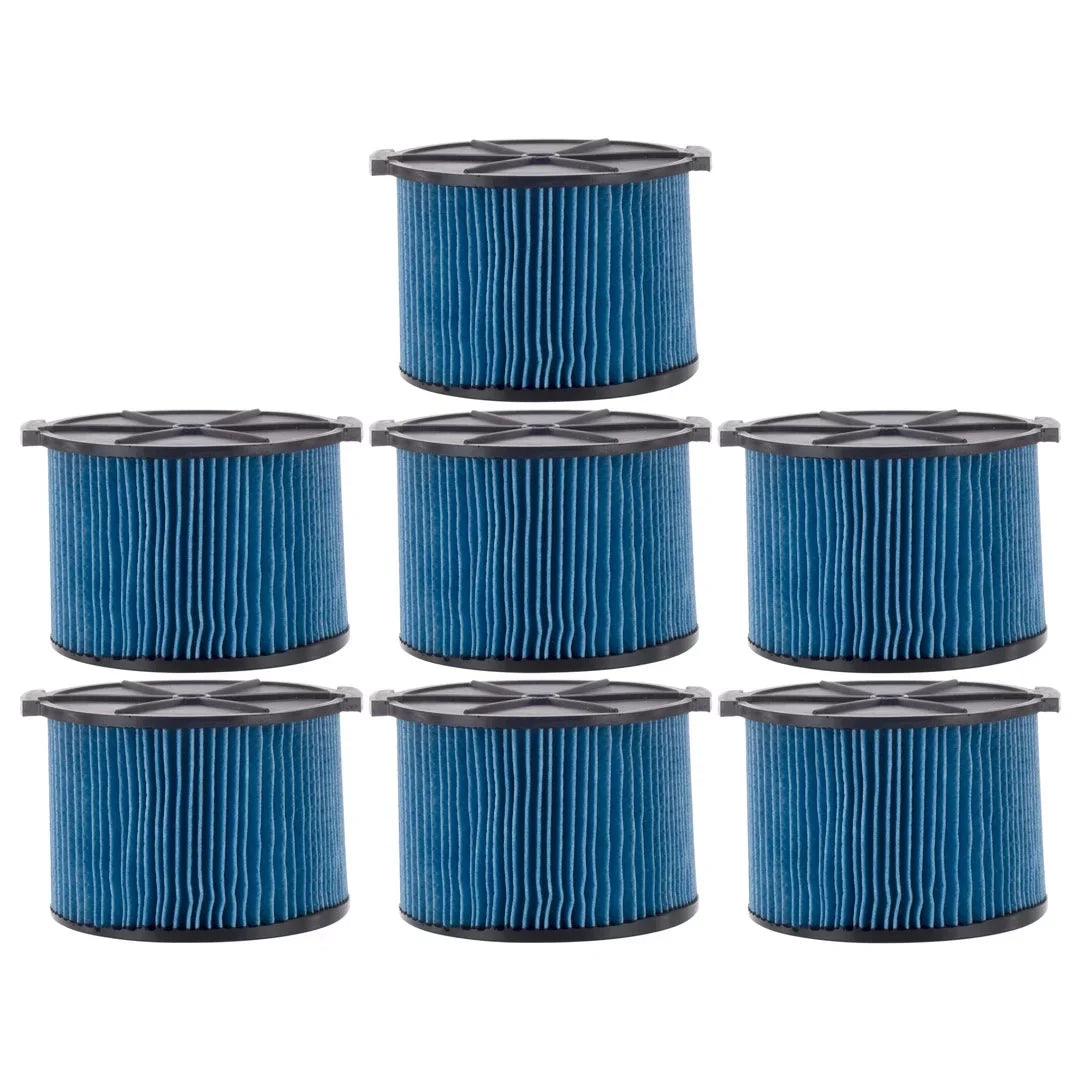 7 Pack  3-Layer Fine Dust Cartridge Filter Replacement Part 26643 Compatible with  3-4.5 Gallon Wet & Dry Portable Vacuums
