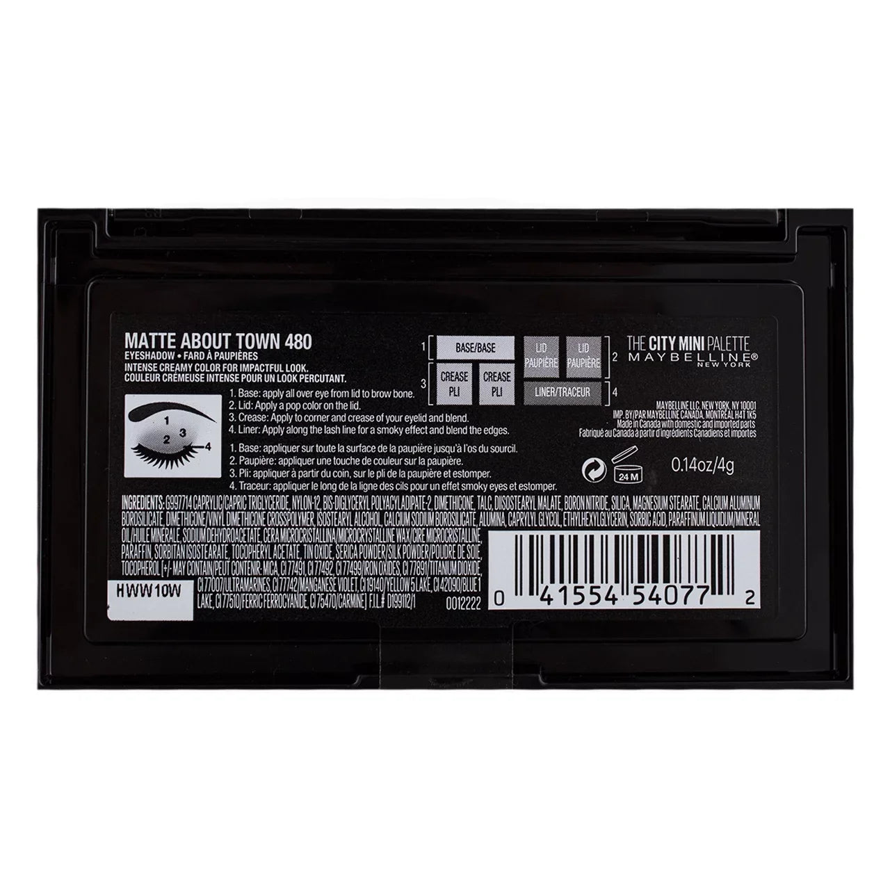 Maybelline The City Mini Eyeshadow Palette Makeup, Matte About Town 0.14 oz (Pack of 6)