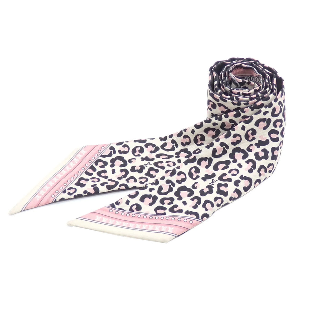 Pre-Owned Louis Vuitton Scarf Muffler Bandeau  Wild at Heart Women's Multicolor Silk Leopard Print  (Good)