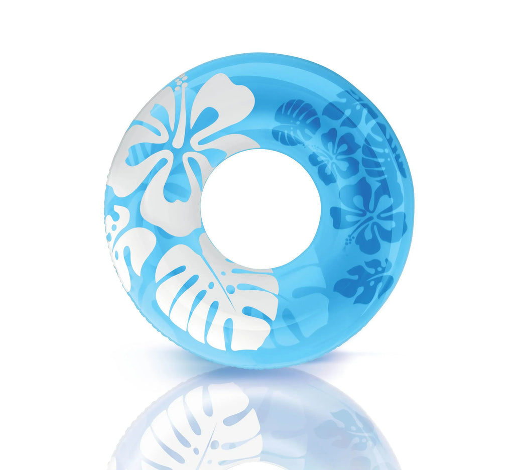 Intex Colorful Transparent Inflatable Swimming Pool Tube Raft (6 Pack) | 59251EP