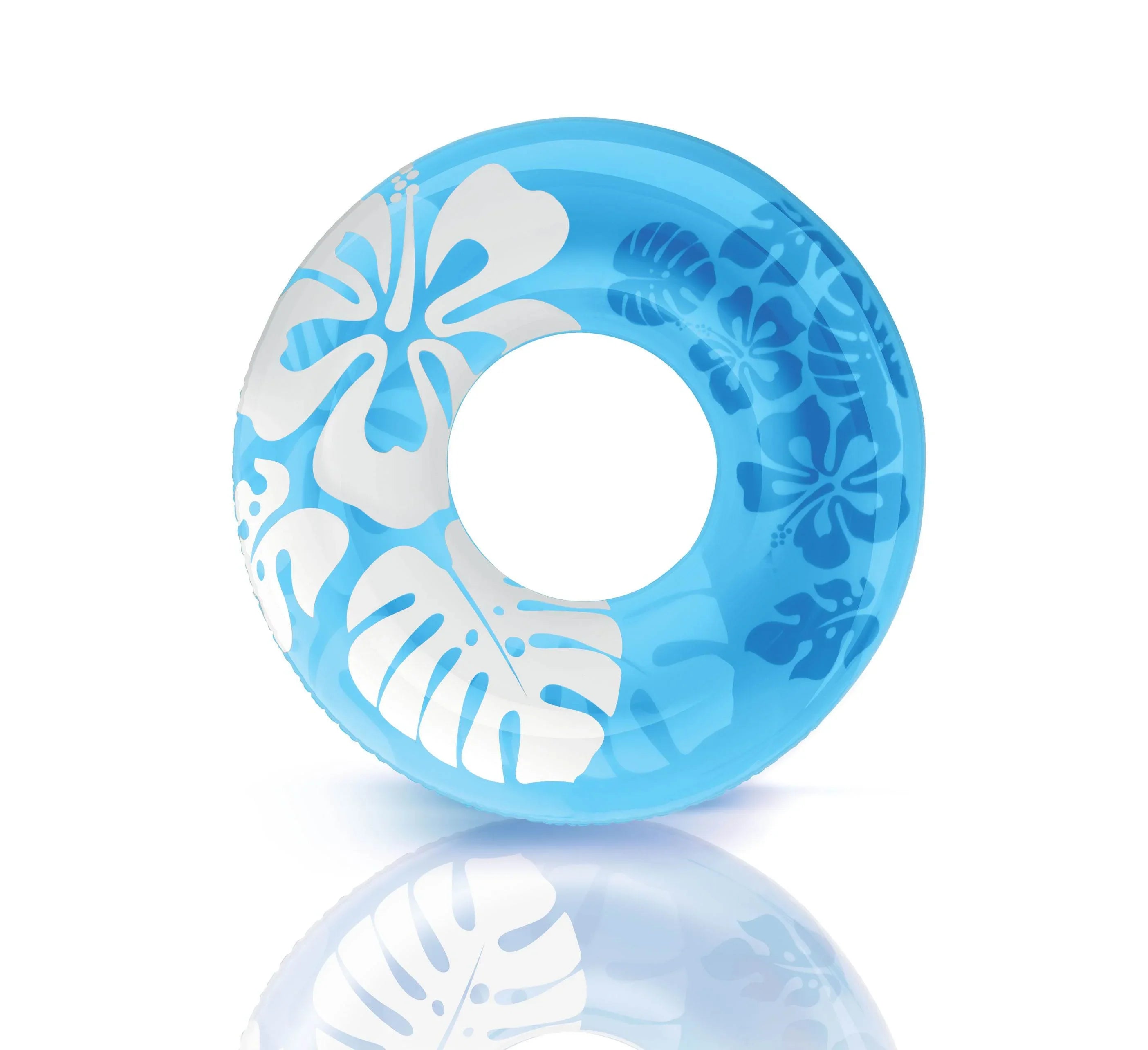 Intex Colorful Transparent Inflatable Swimming Pool Tube Raft (6 Pack) | 59251EP
