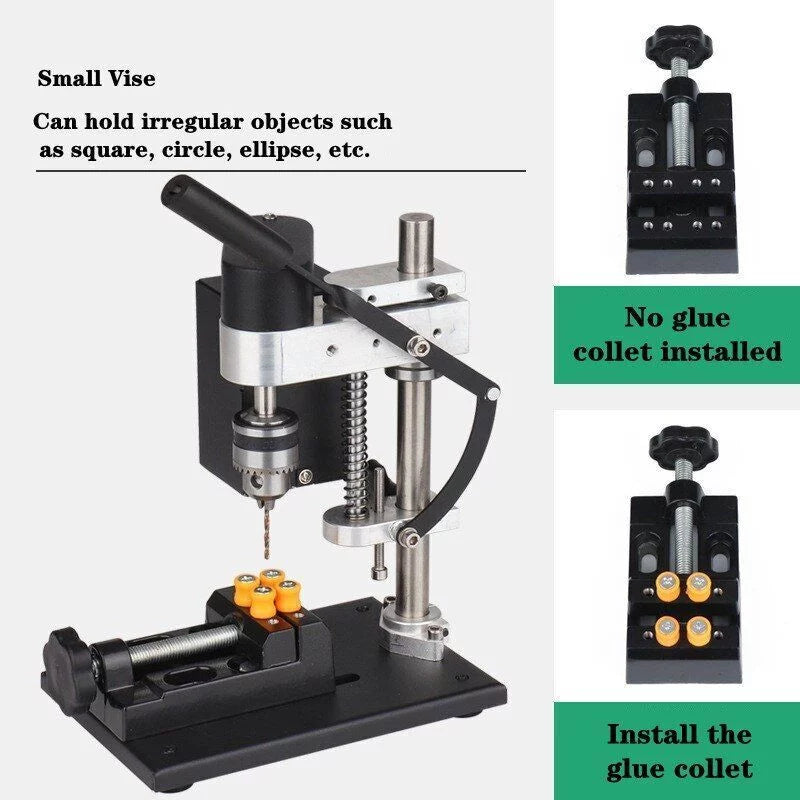 Motor Desktop Bench Drill, Wood Jewelry Metal Plastic Procession, 7-Speed Adjustable Punching Machine