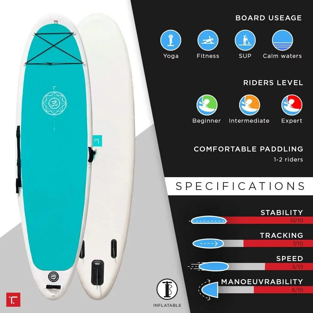 Zen Inflatable Stand Up Paddle Boards with Premium  Paddle Board Accessories, Wide Stable Design, Non-Slip Comfort Deck