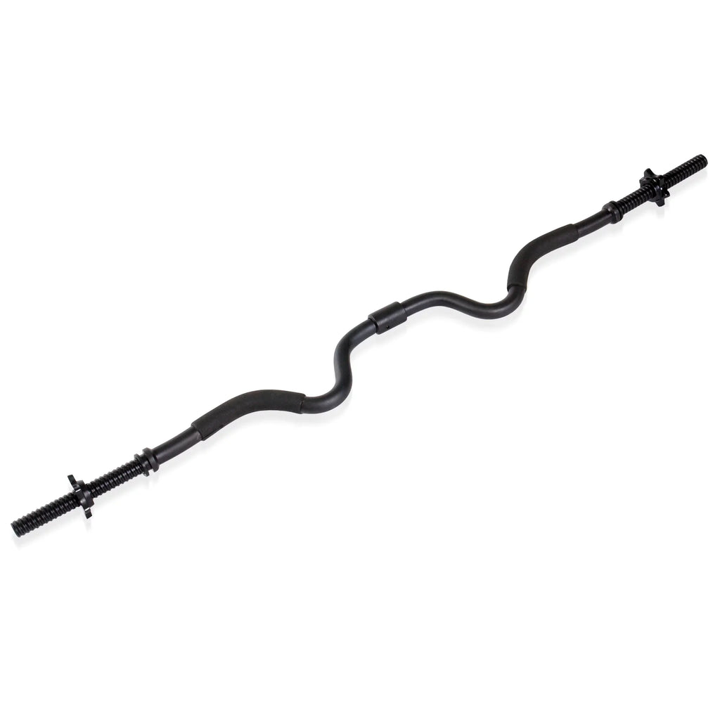 Barbell Standard Combo Curl Weight Bar with 40 lb Cast Iron Weight Plate Set